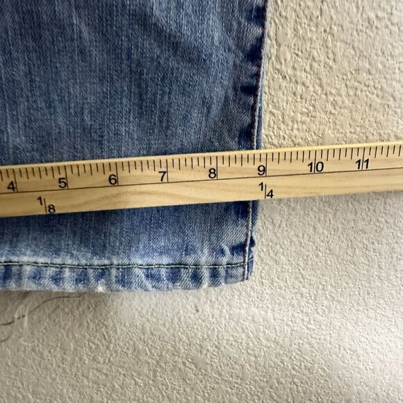 Abercrombie & Fitch Denim Jean Pant Women 4R Bootcut Flared Distressed Blue Y2K - Picture 7 of 14